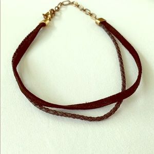 Braided Double Strand Black Choker Necklace